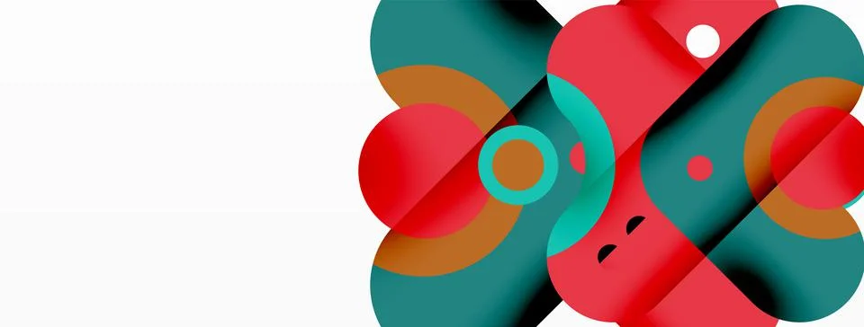 Creative geometric wallpaper. Minimal bubble arrow and circle abstract Illustrazione stock