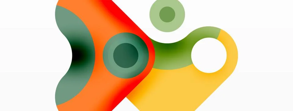 Creative geometric wallpaper. Minimal bubble arrow and circle abstract Illustrazione stock