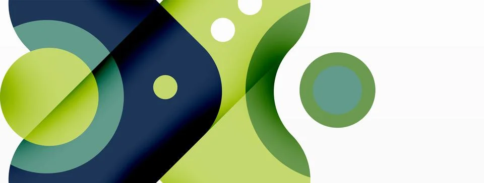 Creative geometric wallpaper. Minimal bubble arrow and circle abstract Illustrazione stock