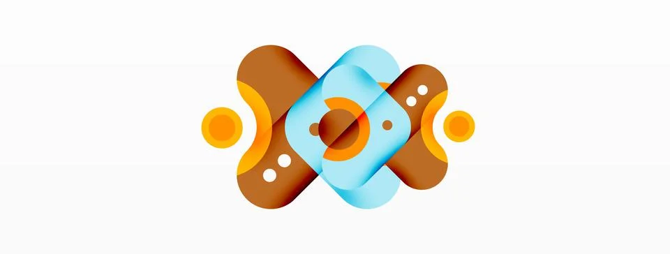 Creative geometric wallpaper. Minimal bubble arrow and circle abstract Stock Illustration