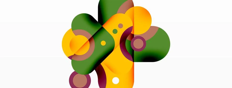 Creative geometric wallpaper. Minimal bubble arrow and circle abstract Illustrazione stock