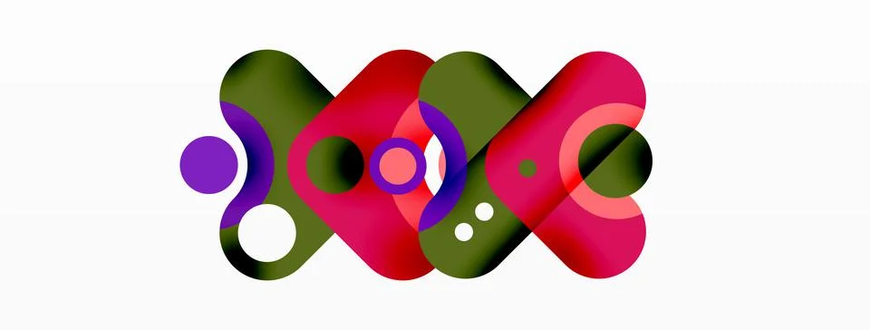 Creative geometric wallpaper. Minimal bubble arrow and circle abstract Illustrazione stock