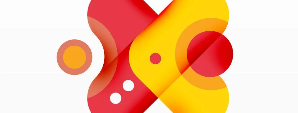 Creative geometric wallpaper. Minimal bubble arrow and circle abstract Illustrazione stock