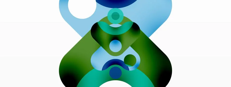 Creative geometric wallpaper. Minimal bubble arrow and circle abstract Illustrazione stock