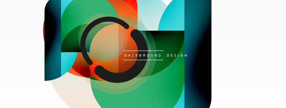 Creative geometric wallpaper. Minimal circle triangle and square line abstract Illustrazione stock