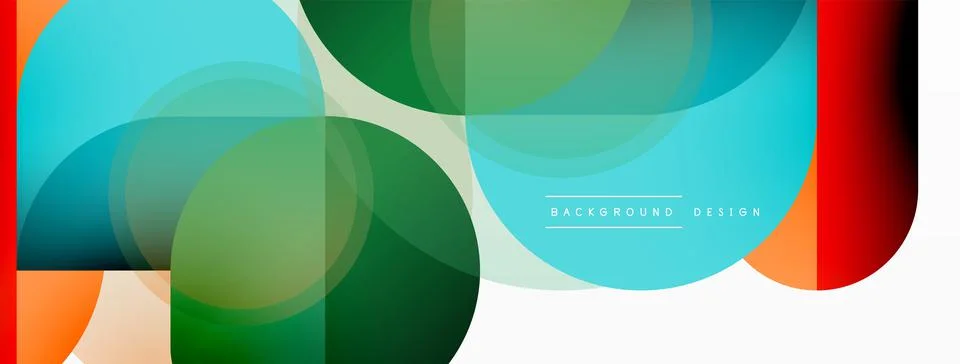 Creative geometric wallpaper. Minimal circle triangle and square line abstract Stock Illustration