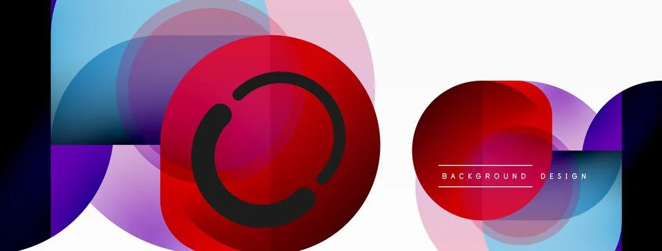 Creative geometric wallpaper. Minimal circle triangle and square line abstract Illustrazione stock