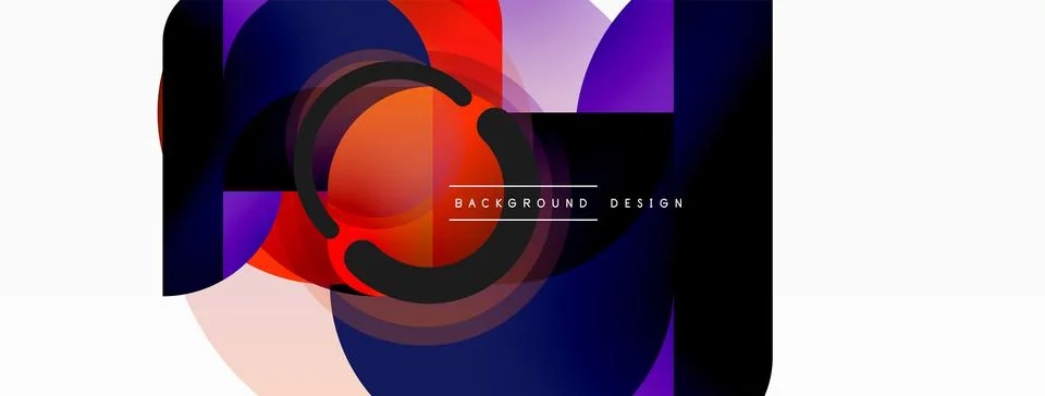 Creative geometric wallpaper. Minimal circle triangle and square line abstract Stock Illustration
