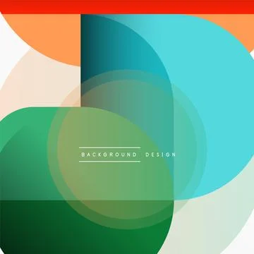 Creative geometric wallpaper. Minimal circle triangle and square line abstract Stock Illustration