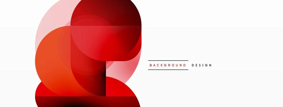 Creative geometric wallpaper. Minimal circle triangle and square line abstract Illustrazione stock