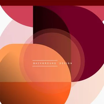 Creative geometric wallpaper. Minimal circle triangle and square line abstract Stock Illustration