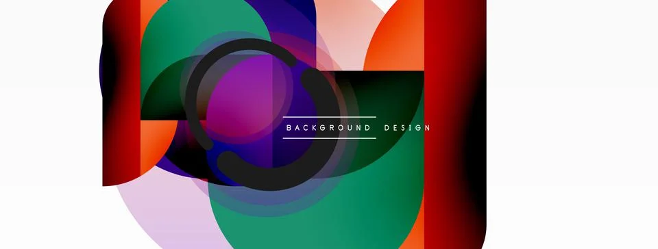 Creative geometric wallpaper. Minimal circle triangle and square line abstract Illustrazione stock