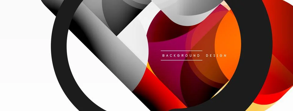 Creative geometric wallpaper. Minimal circle triangle and square line abstract イラスト素材
