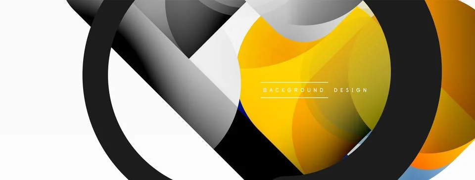 Creative geometric wallpaper. Minimal circle triangle and square line abstract イラスト素材