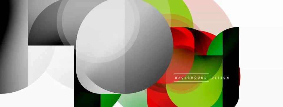 Creative geometric wallpaper. Minimal circle triangle and square line abstract Stock Illustration