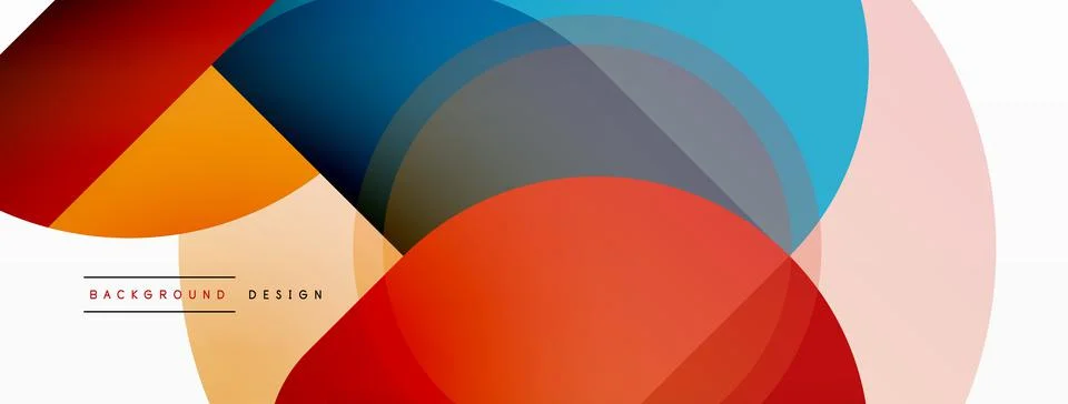 Creative geometric wallpaper. Minimal circle triangle and square line abstract Stock Illustration
