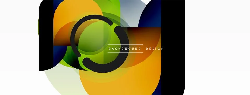 Creative geometric wallpaper. Minimal circle triangle and square line abstract Illustrazione stock