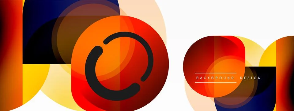 Creative geometric wallpaper. Minimal circle triangle and square line abstract Stock Illustration