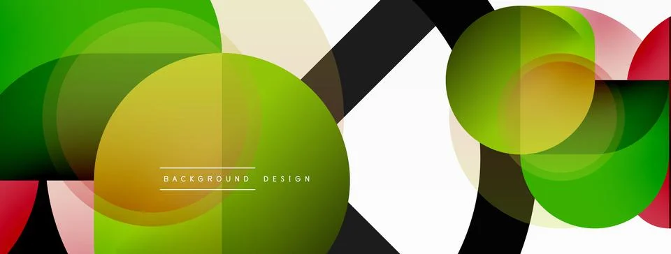 Creative geometric wallpaper. Minimal circle triangle and square line abstract 스톡 일러스트