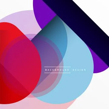 Creative geometric wallpaper. Minimal circle triangle and square line abstract Stock Illustration