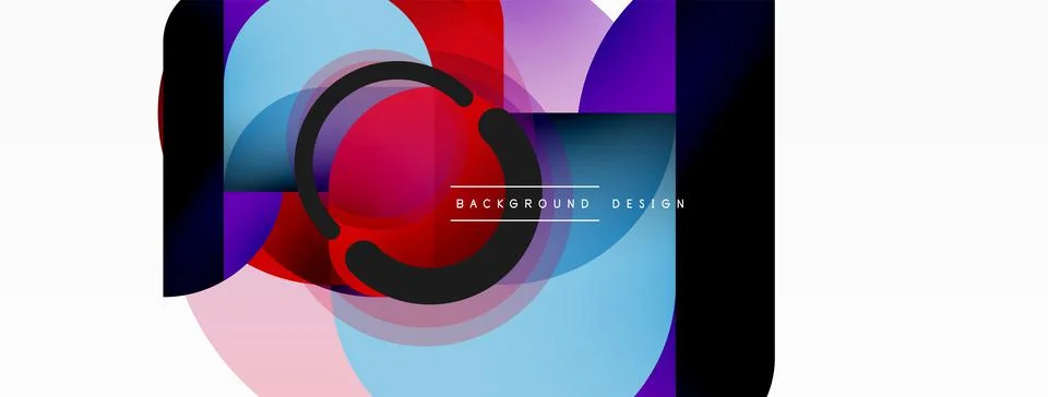 Creative geometric wallpaper. Minimal circle triangle and square line abstract Stock Illustration