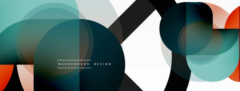 Creative geometric wallpaper. Minimal circle triangle and square line abstract 스톡 일러스트