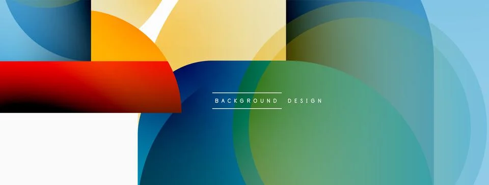 Creative geometric wallpaper. Minimal circle triangle and square line abstract Illustrazione stock