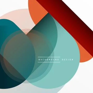 Creative geometric wallpaper. Minimal circle triangle and square line abstract Illustrazione stock