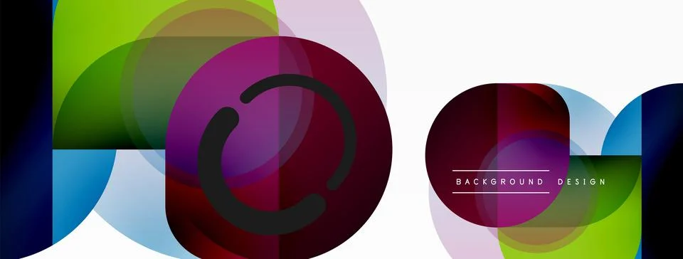 Creative geometric wallpaper. Minimal circle triangle and square line abstract Illustrazione stock