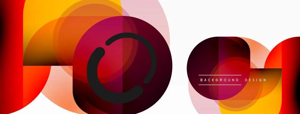 Creative geometric wallpaper. Minimal circle triangle and square line abstract Illustrazione stock
