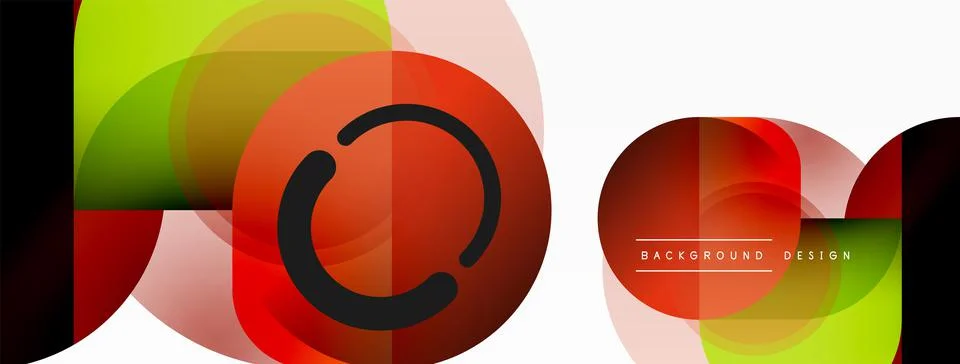 Creative geometric wallpaper. Minimal circle triangle and square line abstract Stock Illustration