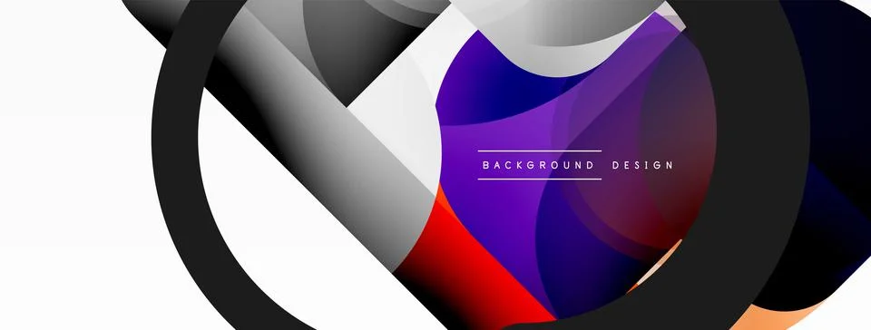 Creative geometric wallpaper. Minimal circle triangle and square line abstract Illustrazione stock