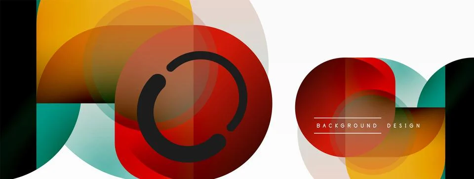 Creative geometric wallpaper. Minimal circle triangle and square line abstract Stock Illustration