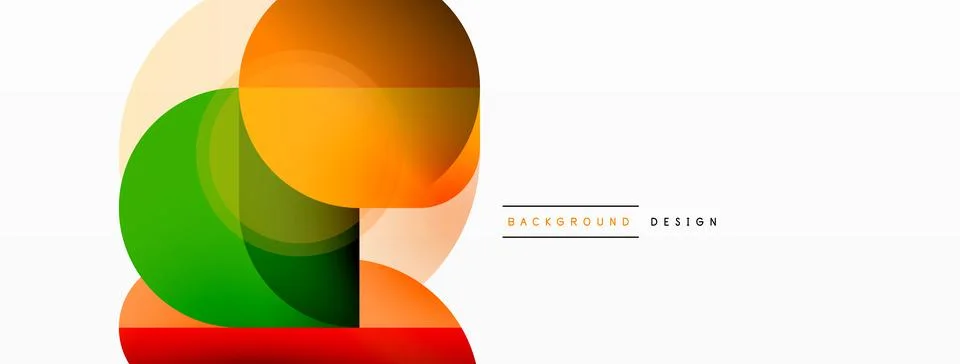 Creative geometric wallpaper. Minimal circle triangle and square line abstract Illustrazione stock