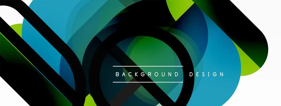 Creative geometric wallpaper. Minimal circle triangle and square line abstract Illustrazione stock