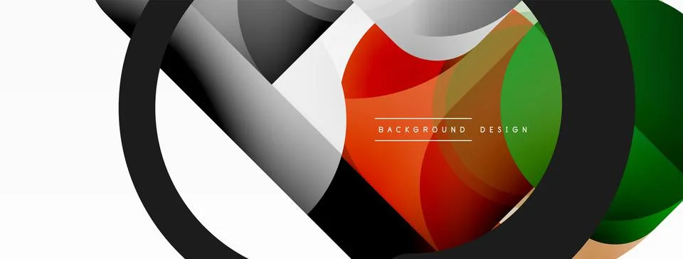 Creative geometric wallpaper. Minimal circle triangle and square line abstract Illustrazione stock