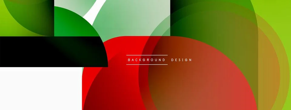 Creative geometric wallpaper. Minimal circle triangle and square line abstract Illustrazione stock