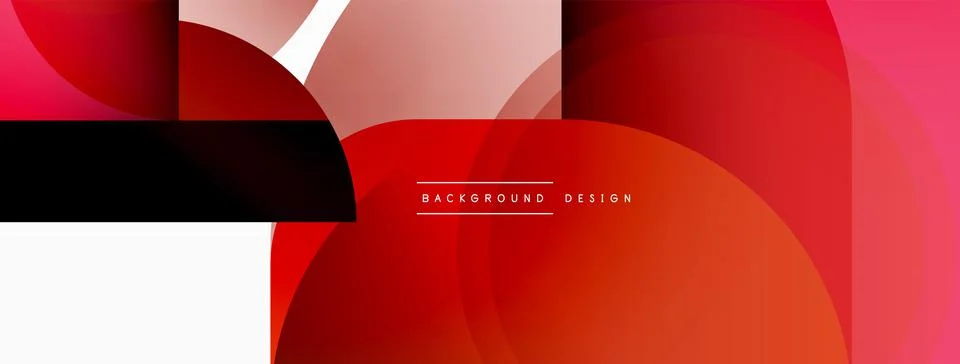 Creative geometric wallpaper. Minimal circle triangle and square line abstract Stock Illustration