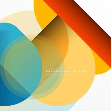 Creative geometric wallpaper. Minimal circle triangle and square line abstract Illustrazione stock