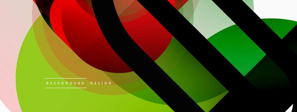 Creative geometric wallpaper. Minimal circle triangle and square line abstract Stock Illustration