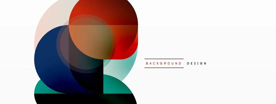 Creative geometric wallpaper. Minimal circle triangle and square line abstract イラスト素材