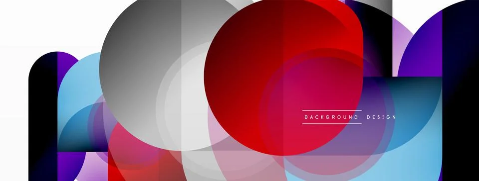 Creative geometric wallpaper. Minimal circle triangle and square line abstract Stock Illustration
