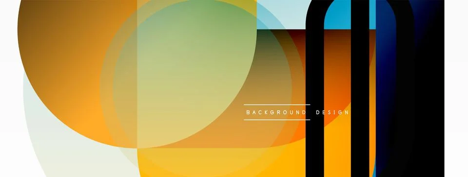 Creative geometric wallpaper. Minimal circle triangle and square line abstract Stock Illustration