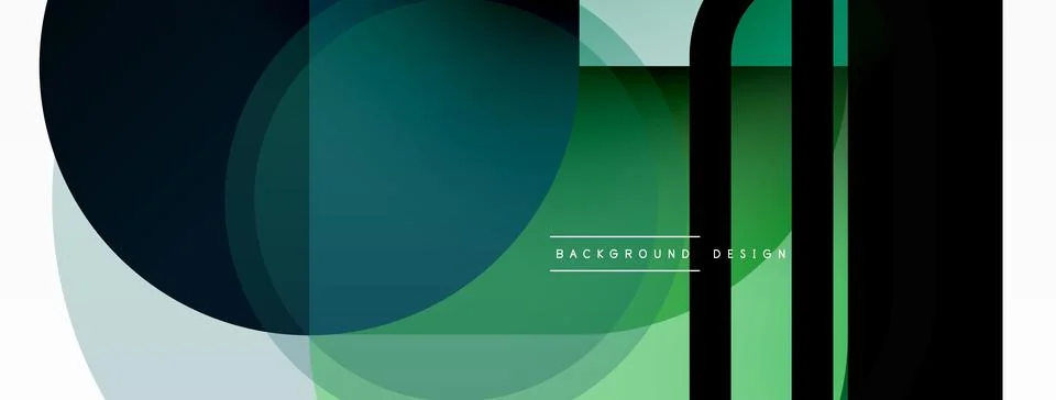 Creative geometric wallpaper. Minimal circle triangle and square line abstract Stock Illustration