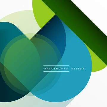 Creative geometric wallpaper. Minimal circle triangle and square line abstract Stock Illustration