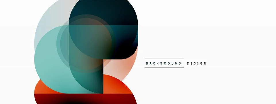 Creative geometric wallpaper. Minimal circle triangle and square line abstract Illustrazione stock
