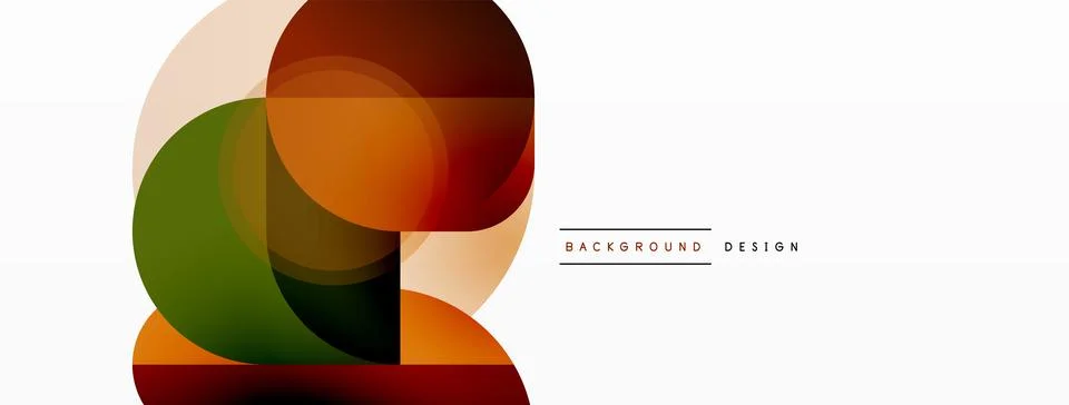 Creative geometric wallpaper. Minimal circle triangle and square line abstract Stock Illustration