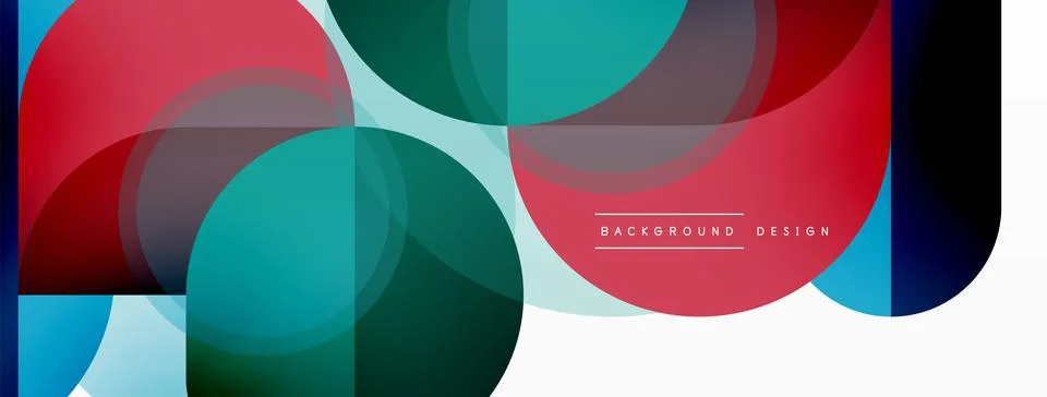 Creative geometric wallpaper. Minimal circle triangle and square line abstract Stock Illustration