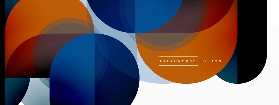 Creative geometric wallpaper. Minimal circle triangle and square line abstract Stock Illustration