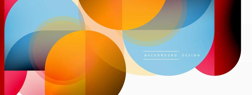 Creative geometric wallpaper. Minimal circle triangle and square line abstract Stock Illustration